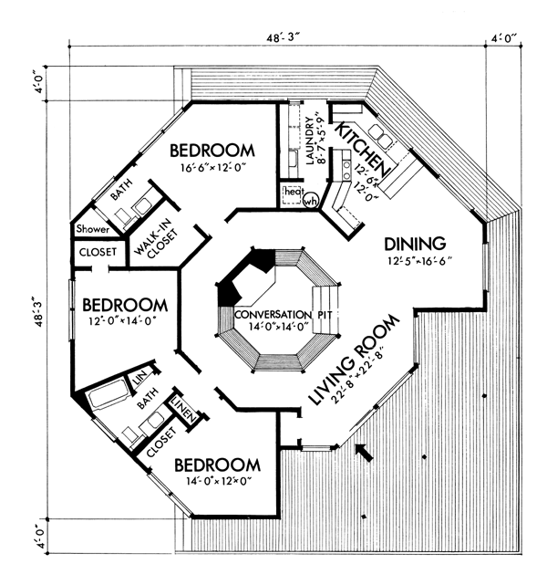 One-Story Level One of Plan 57393