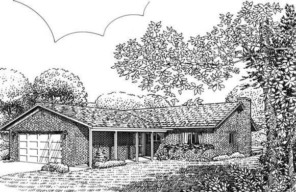 House Plan 57401 Elevation