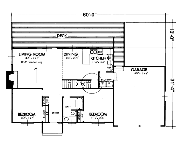 Cabin Level One of Plan 57406