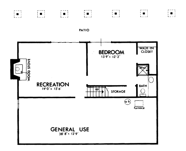 Cabin Lower Level of Plan 57407