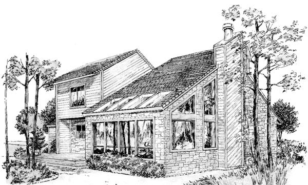  Rear Elevation of Plan 57409