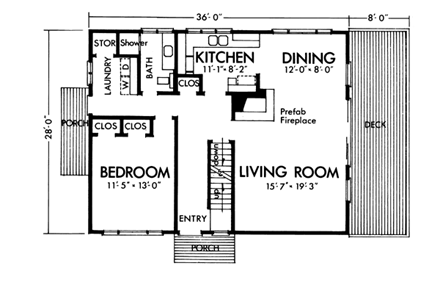 House Plan 57410 First Level Plan