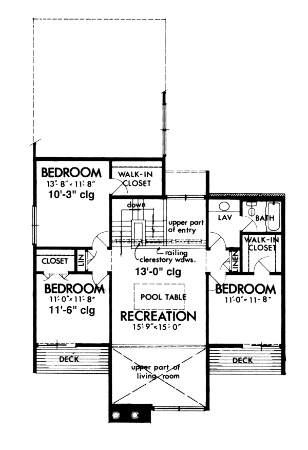 Contemporary Narrow Lot Level Two of Plan 57417