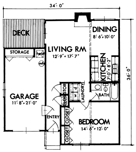 House Plan 57419 First Level Plan