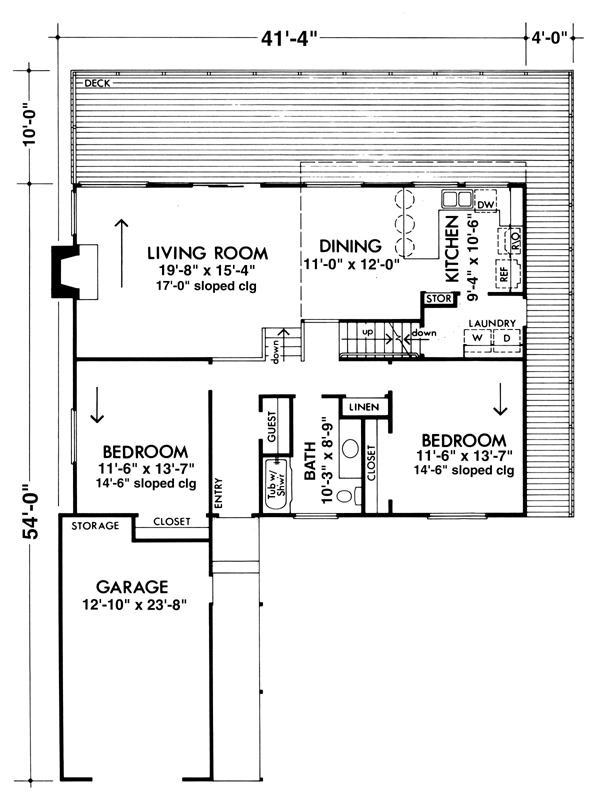 Cabin Level One of Plan 57424