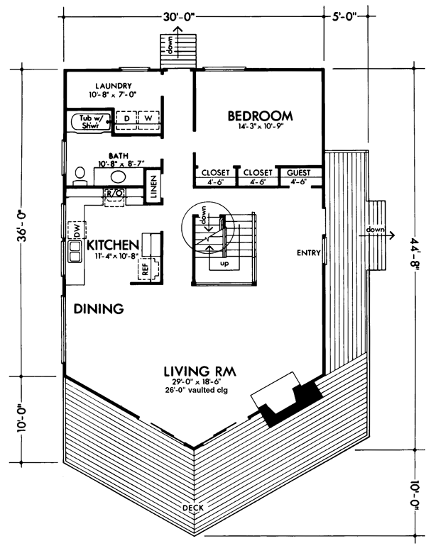 One-Story Level One of Plan 57427