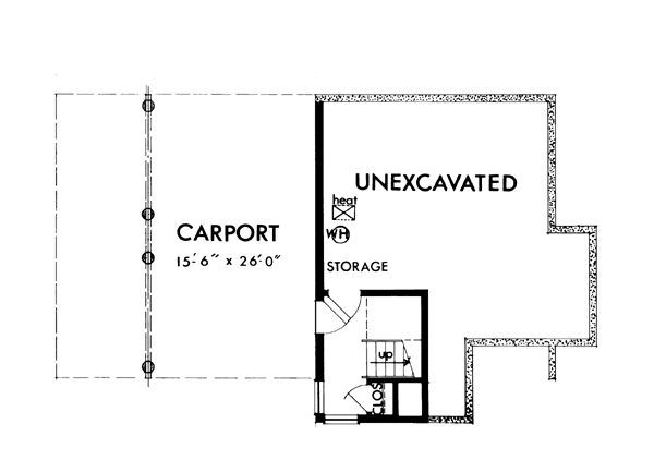 Narrow Lot Lower Level of Plan 57428