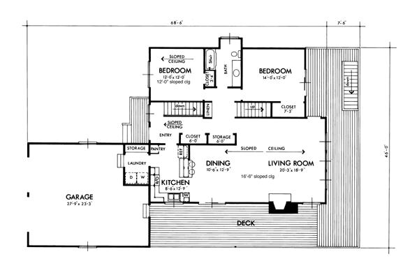 Cabin Level One of Plan 57430