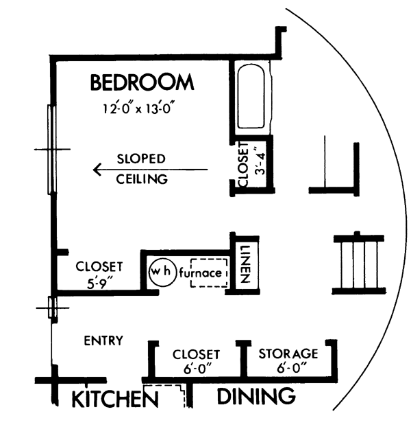 Cabin Alternate Level One of Plan 57430