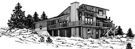 Cabin Elevation of Plan 57430