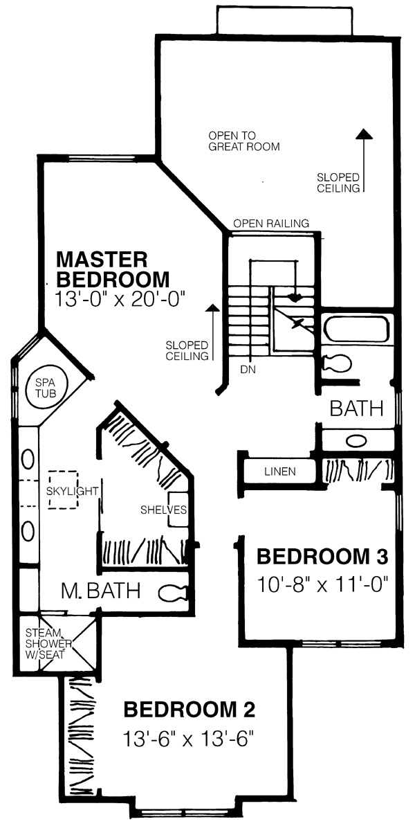 Contemporary Narrow Lot Level Two of Plan 57433