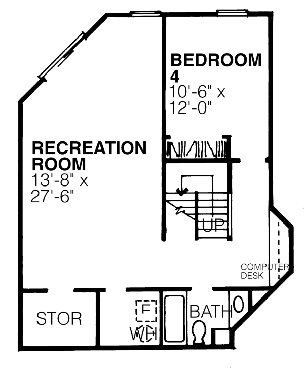 Country Narrow Lot Lower Level of Plan 57435