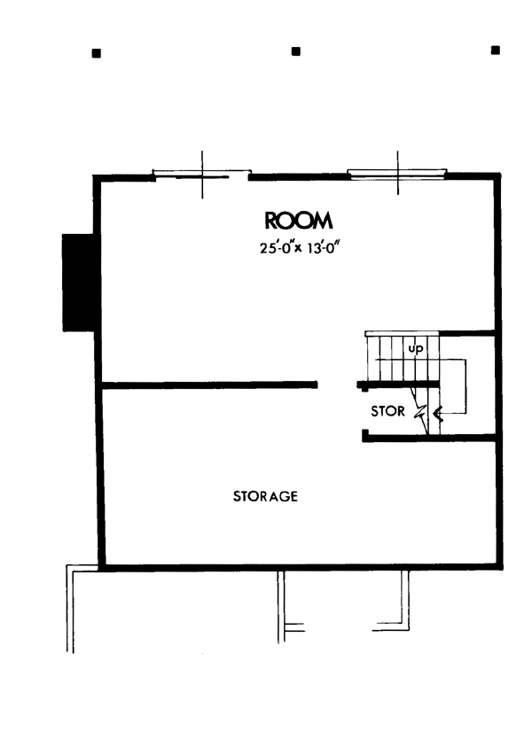 Cabin Contemporary Narrow Lot Retro Lower Level of Plan 57446