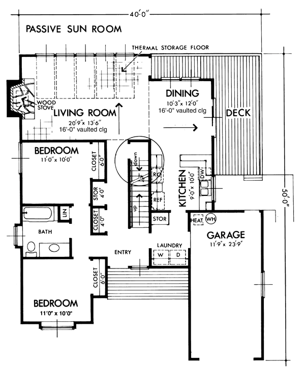 Contemporary Narrow Lot Level One of Plan 57447