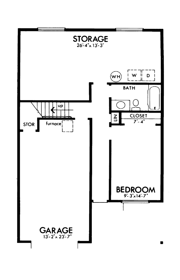 Contemporary Lower Level of Plan 57451