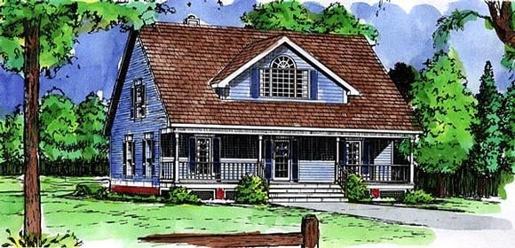 House Plan 57467 Elevation