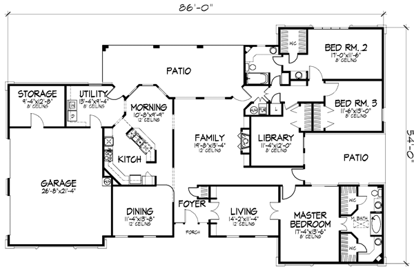 One-Story Level One of Plan 57471