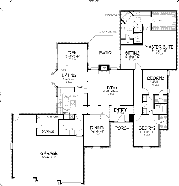 European One-Story Level One of Plan 57472