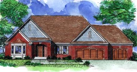 One-Story Ranch Elevation of Plan 57483