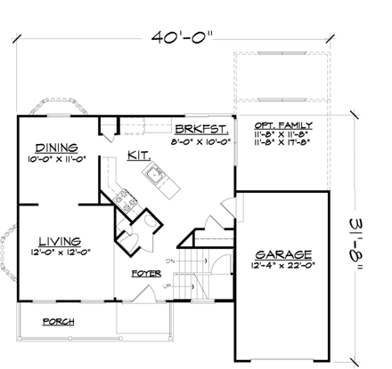 House Plan 57485 First Level Plan