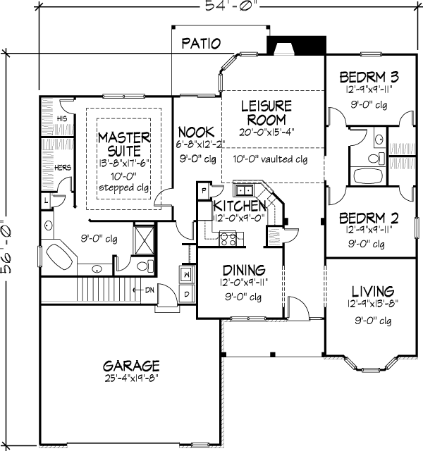 Country Ranch Level One of Plan 57503