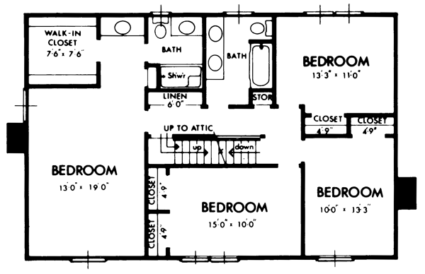 Country Farmhouse Level Two of Plan 57529