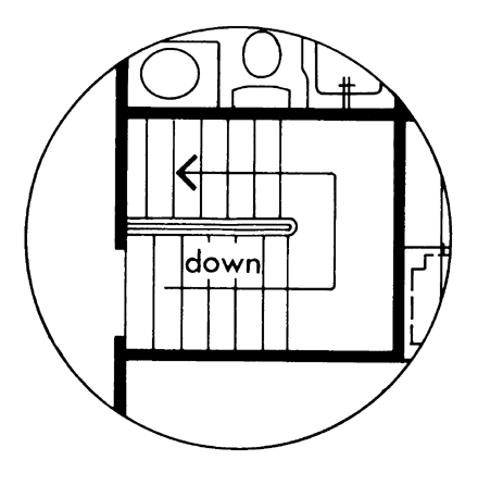 Narrow Lot One-Story Ranch Alternate Level One of Plan 57530