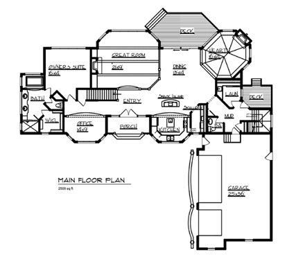 House Plan 57550 First Level Plan