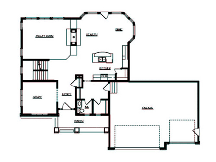 House Plan 57558 First Level Plan