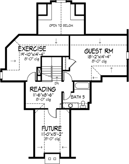 House Plan 57563 Third Level Plan