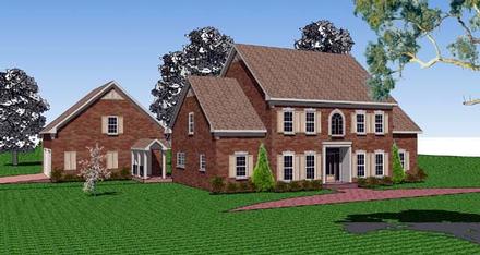 Colonial Southern Traditional Elevation of Plan 57712