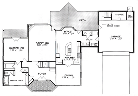 House Plan 57745 First Level Plan
