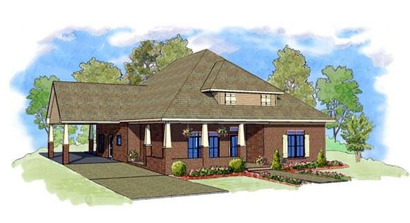 House Plan 57747 Elevation