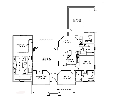 House Plan 57803 First Level Plan