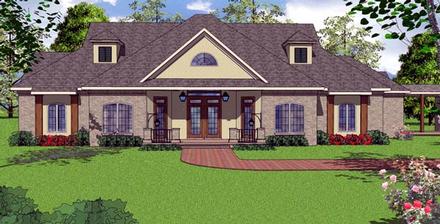 Contemporary Country Florida Elevation of Plan 57851