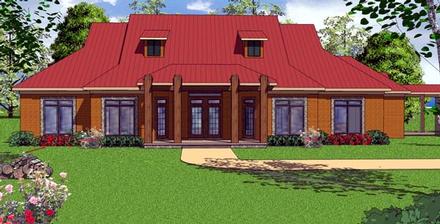 Contemporary Country Florida Elevation of Plan 57852