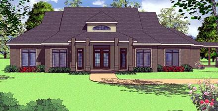 Contemporary Country Florida Elevation of Plan 57853