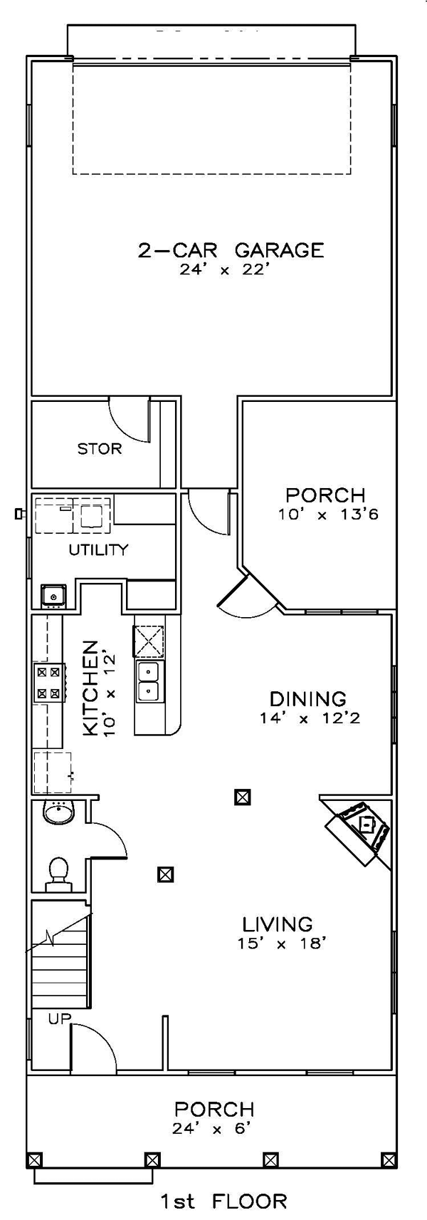 Colonial Southern Level One of Plan 57865