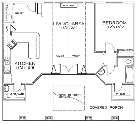 House Plan 57877 First Level Plan