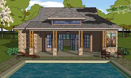 Cottage Craftsman Elevation of Plan 57877