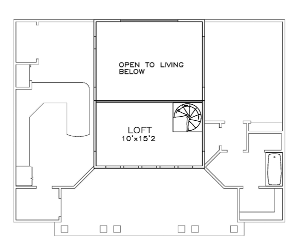 Cottage Florida Southern Level Two of Plan 57888