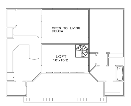 House Plan 57891 Second Level Plan