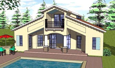 Cottage Florida Southern Elevation of Plan 57892