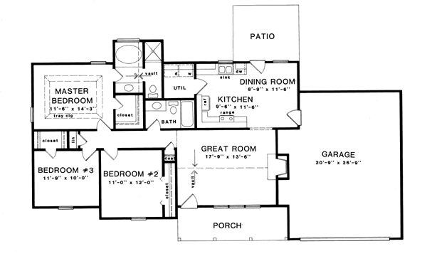 Ranch Level One of Plan 58006