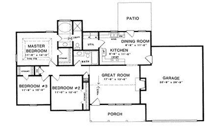 House Plan 58006 First Level Plan