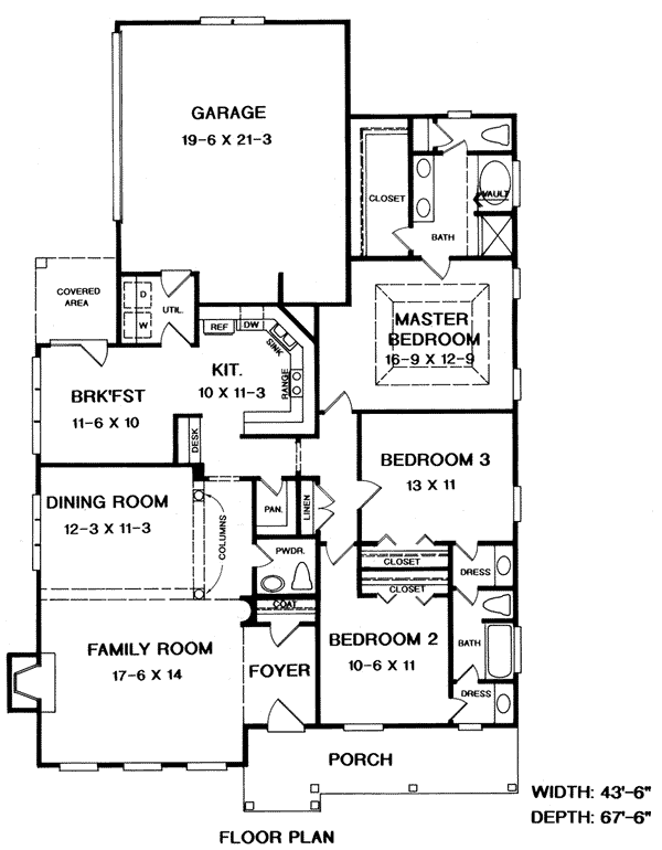 Traditional Level One of Plan 58007