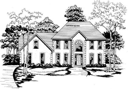 Traditional Elevation of Plan 58008