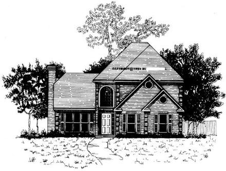 Traditional Elevation of Plan 58010
