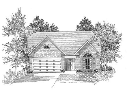 Traditional Elevation of Plan 58015