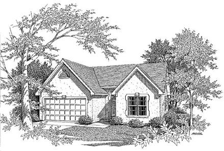 Traditional Elevation of Plan 58016